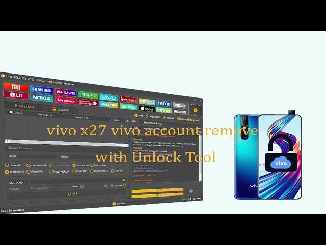 Vivo X27 vivo account remove by Unlock Tool