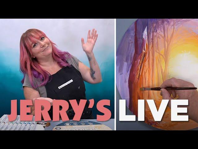 Jerry's LIVE Episode #JL353: Gouache Paint Along - Colorful Forest