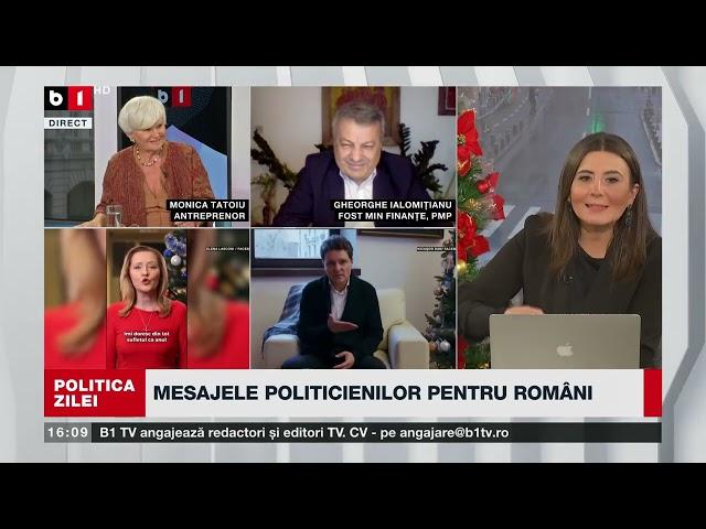 POLITICA ZILEI. MESAJUL LUI N. DAN PENTRU ROMÂNI. NOUA COALIȚIE PROMITE "PATRIOTISM ECONOMIC" P2