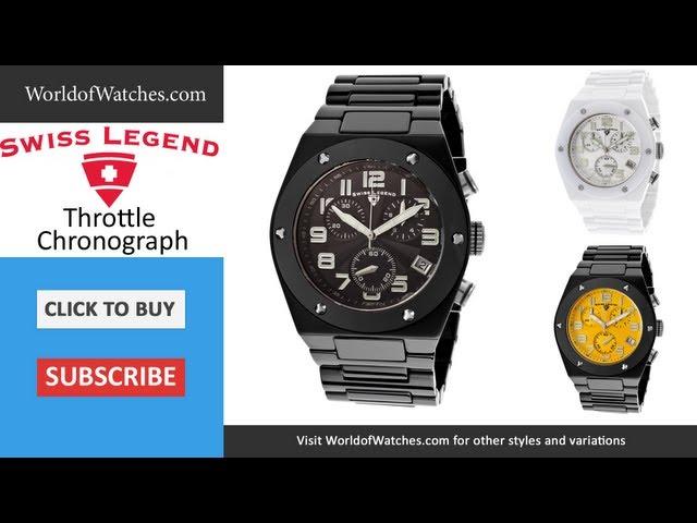 SWISS LEGEND Throttle Chronograph Black Ceramic 10028
