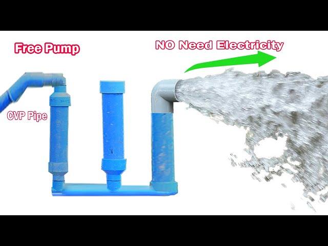 I turn PVC pipe into a water pump no need electric power non stop