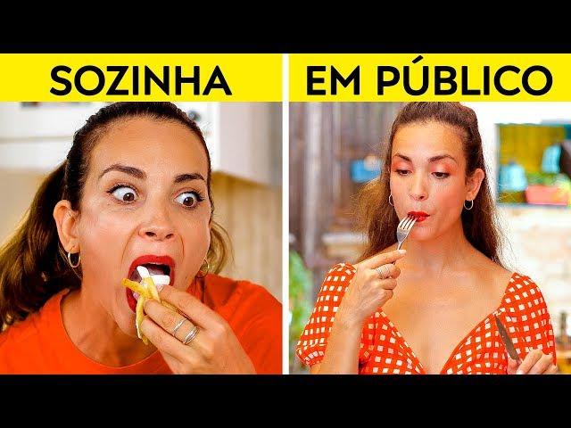 GAROTAS EM PÚBLICO VS GAROTAS NA INTIMIDADE || Seu comportamento Sozinho VS em Público! Por 123 GO!