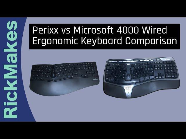 Perixx vs Microsoft 4000 Wired Ergonomic Keyboard Comparison