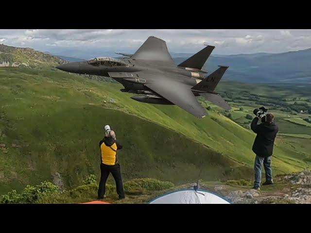 F-35s & F-15s TEARING THROUGH THE MACH LOOP - 4K