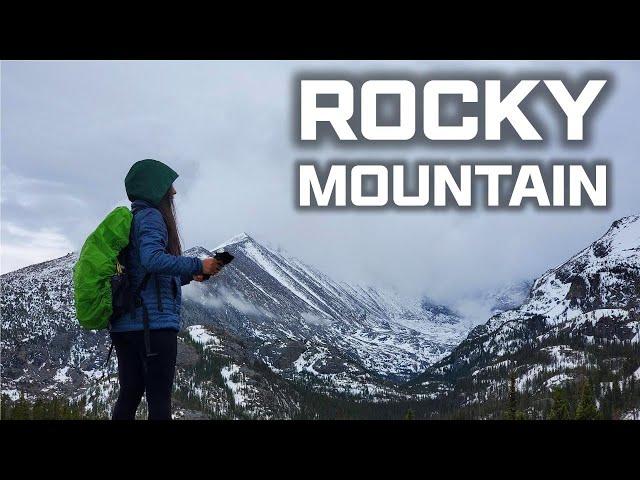 Rocky Mountain National Park Bear Lake still frozen In early May  [Travel USA ep16]