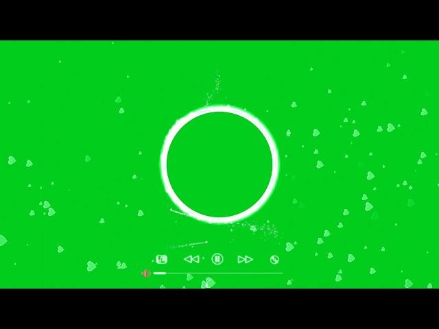 New Visualizer with particles,gif and time bar green screen spectrum