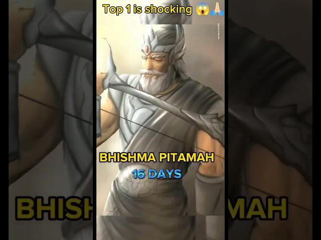Top 10 Mahabharat warriors will take how much time to complete yudh #trending #facts #epic #god
