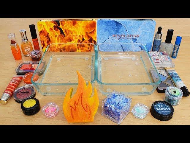 Fire vs Ice - Mixing Makeup Eyeshadow Into Slime Special Series 226 Satisfying Slime Video