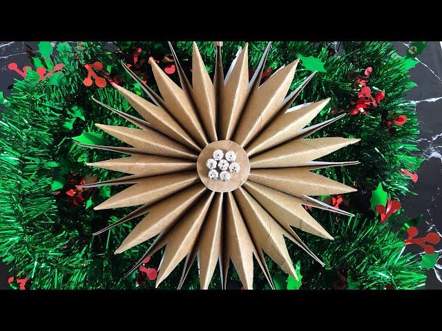 DIY ORNAMENT MADE FROM PAPER ROLLS | DECORATION IDEA | PAPER CRAFT