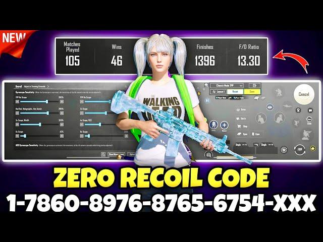 BGMI 3.5 UPDATE SENSITIVITY CODE | BGMI BEST SENSITIVITY SETTINGS | BGMI ZERO RECOIL SENSITIVITY