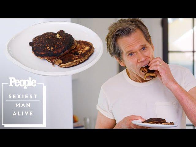 Kevin Bacon Makes "Power Pancakes" | People