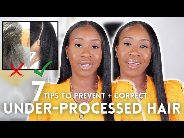 Too Much TEXTURE!?! Prevent and Correct UNDER-PROCESSED Relaxed Hair (Thank me Later!)| Relaxed Hair