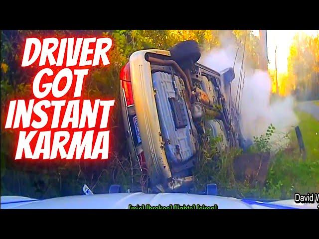 Driver got instant karma--- Driving Fails & Lessons Learned! #1262 #dashcam