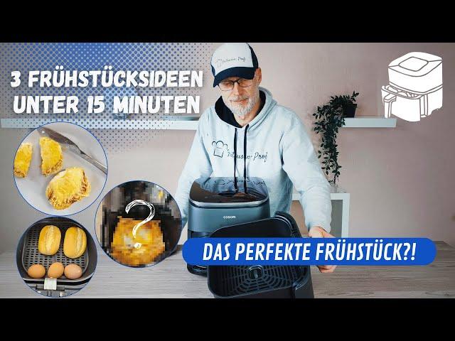 10 Minuten zum perfekten Frühstück!  3 blitzschnelle Ei-Rezepte mit der Heißluftfritteuse