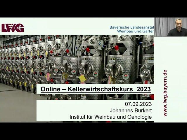 Kellerwirtschaftskurs "Von der Traube zum Wein" 2023 der LWG Veitshöchheim (07.09.23)