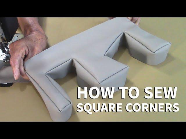 How to Sew Square Corners - Upholstery Basics   Automotive upholstery