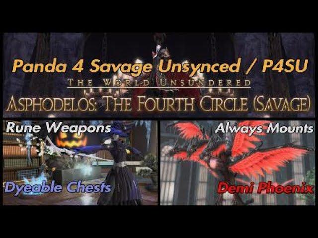 FFXIV: Panda Four Savage Unsynced P4SU Mount Farm - (Pandaemonium Asphodelos: Circle Four Hesperos)