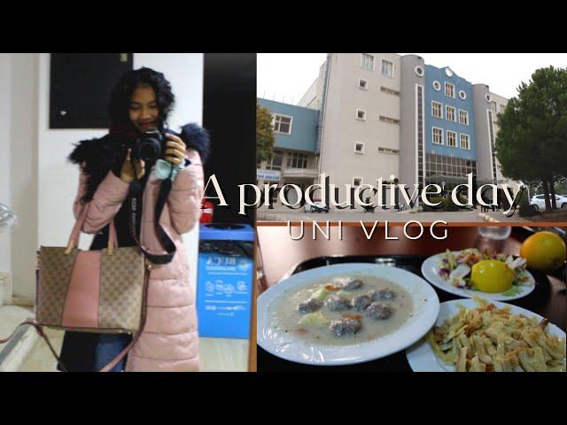 Spend a day with me | Going to university in Turkey VLOG