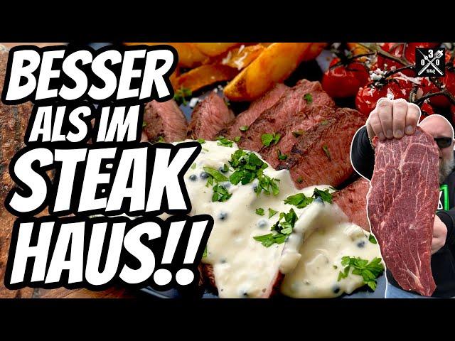 BÜGELEISEN Steak mit der einfachsten Pfeffersauce - 030BBQ -