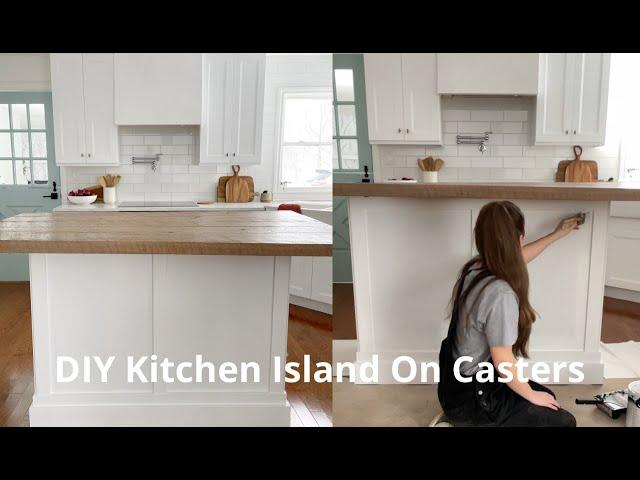 DIY Kitchen Island On Casters | Kitchen Island On A Budget