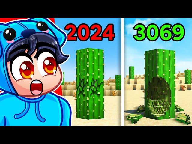 Reacting to MINECRAFT at DIFFERENT YEARS (100 YEAR OLD)