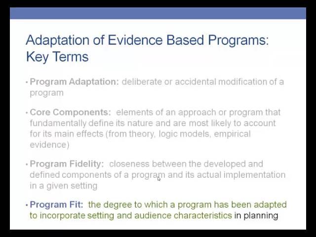 Chapter 8a: Program Adaptation: The Fundamentals