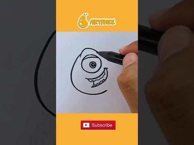 How to Draw Mike Wizoski #Shorts