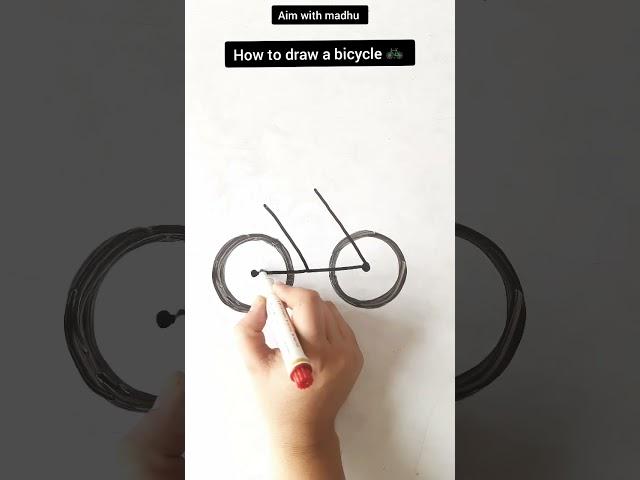 How to draw a bicycle  #kidsdrawing #drawing #easydrawing #aimwithmadhu