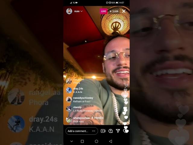 Russ - Off My Mind Unreleased Song IG Live