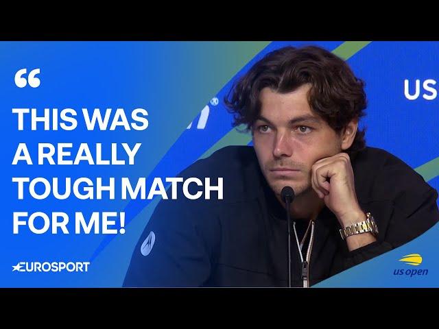 Taylor Fritz reacts to his disappointing loss to Jannik Sinner in the US Open Final 