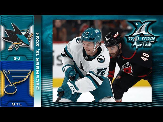 San Jose Sharks @ St. Louis Blues - 12/12/2024 - Teal Town USA After Dark (Postgame)