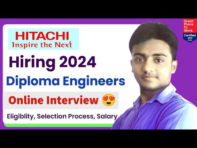 Hitachi Energy is Hiring Diploma Engineers 2024। Online Interview । Permanent Job। Latest Jobs 2024