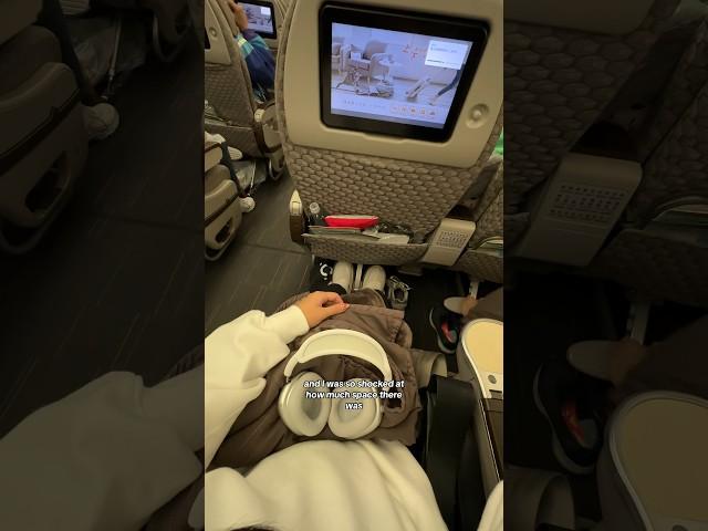 Flying premium economy with EVA air! #shorts