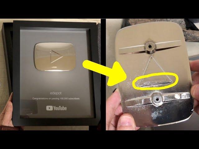 YouTube Silver Play Button Secrets (edepot's 100K Subscribers Silver Creator Award Unboxing)