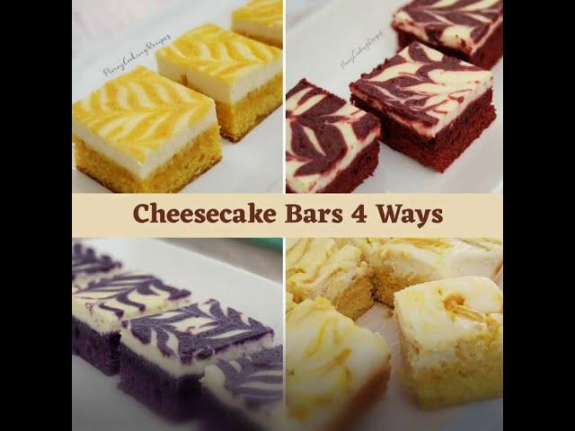 Cheesecake Bars 4 WAYS | Elegant Dessert | Easy to Make