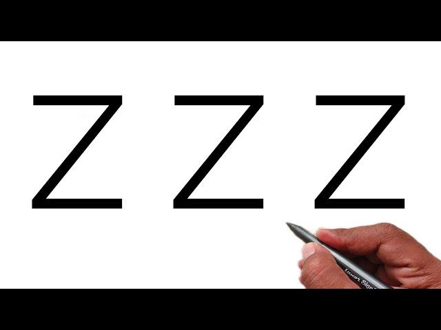 How to draw beautiful drawing letter Z | Beautiful Design video Easy | letter drawing