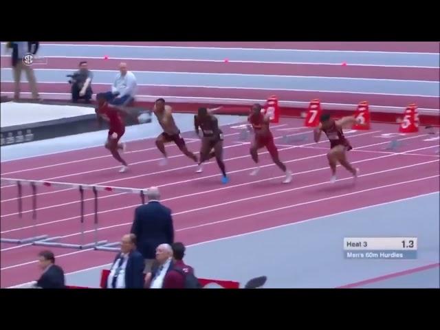 Grant Holloway Wins 60m Hurdles Heat 3 Sec Indoor Championships 2019