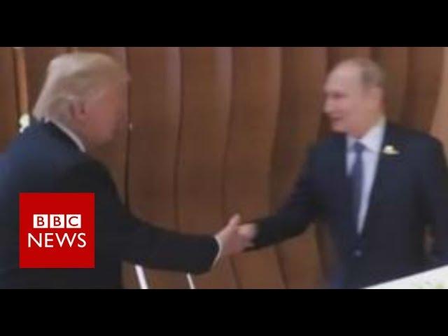 Trump and Putin handshake - BBC News