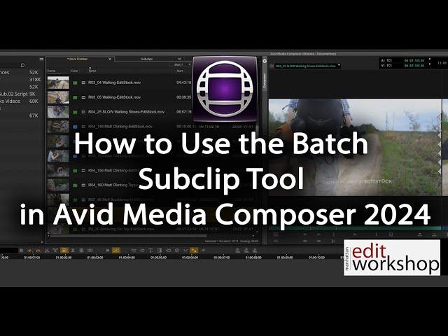 How to Use the Batch Subclip Tool in Avid Media Composer 2024