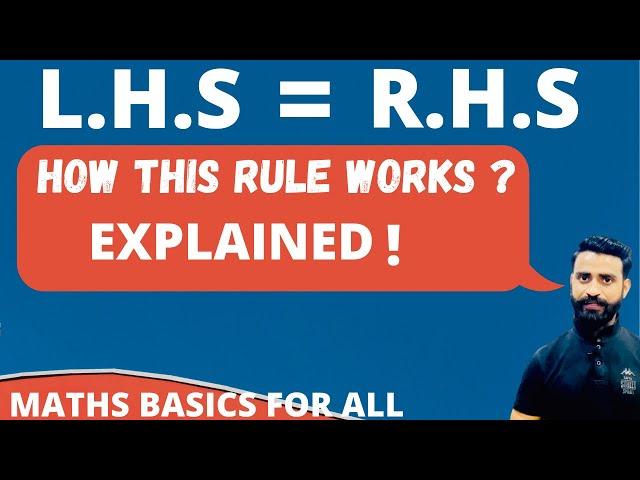 LHS RHS RULE ALGEBRA EXPLAINED IN HINDI || LHS = RHS RULE || ALGEBRA || BASIC MATHS || lhs rhs rule