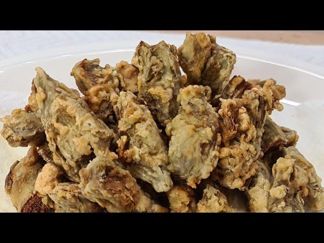 CARCIOFI FRITTI CROCCANTI | Crispy fried artichokes | alcachofas fritas crujientes| enginar #SHORTS