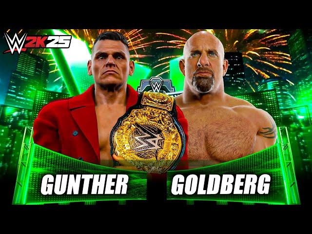 WWE 2K25: Gunther Vs Goldberg Gameplay Notion!