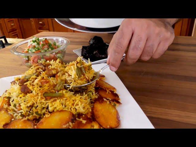 How to Make Loobia Polo I Persian Loobia Polo Recipe I chef kooroush cooking live