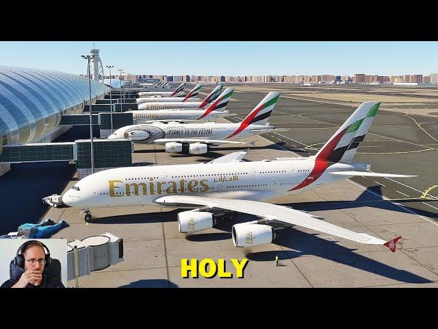 A380 IS HERE! Emirates at Dubai in Microsoft Flight Simulator (Full Flight with ATC)