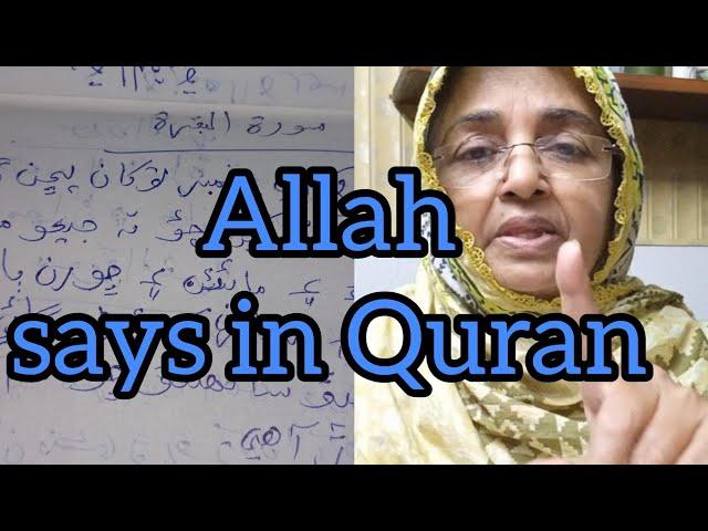 Allah says in Quran /a verse from Quran /sindhi translation