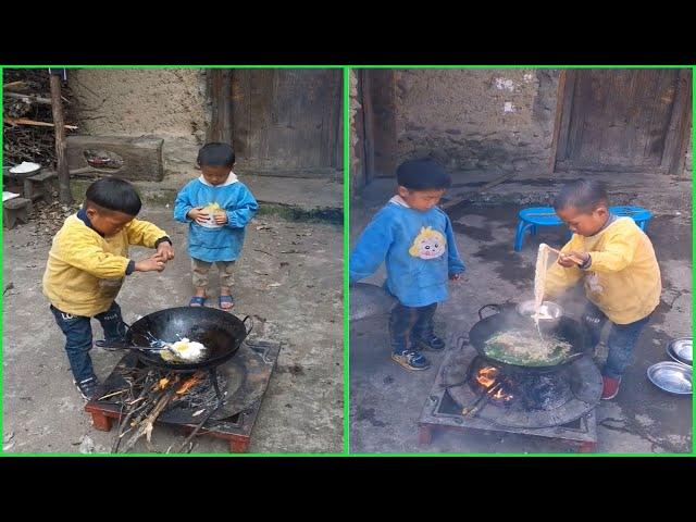 Rural Life smart boy cooking food 조리  クック That make you miss your childhood memory