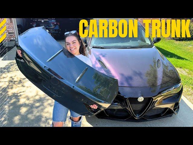 Alfa Romeo Giulia Gets WORLD'S FIRST Carbon Fiber Trunk!