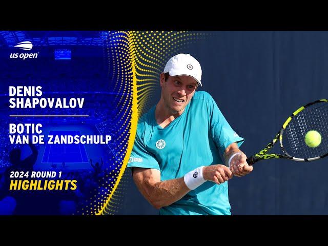 Denis Shapovalov vs. Botic van de Zandschulp Highlights | 2024 US Open Round 1