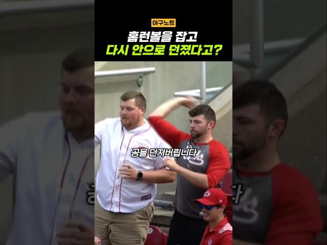 홈런볼은 잡고 다시 경기장으로 던진 이유?