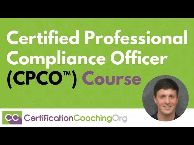 Certified Professional Compliance Officer (CPCO™) Course | CCO.us